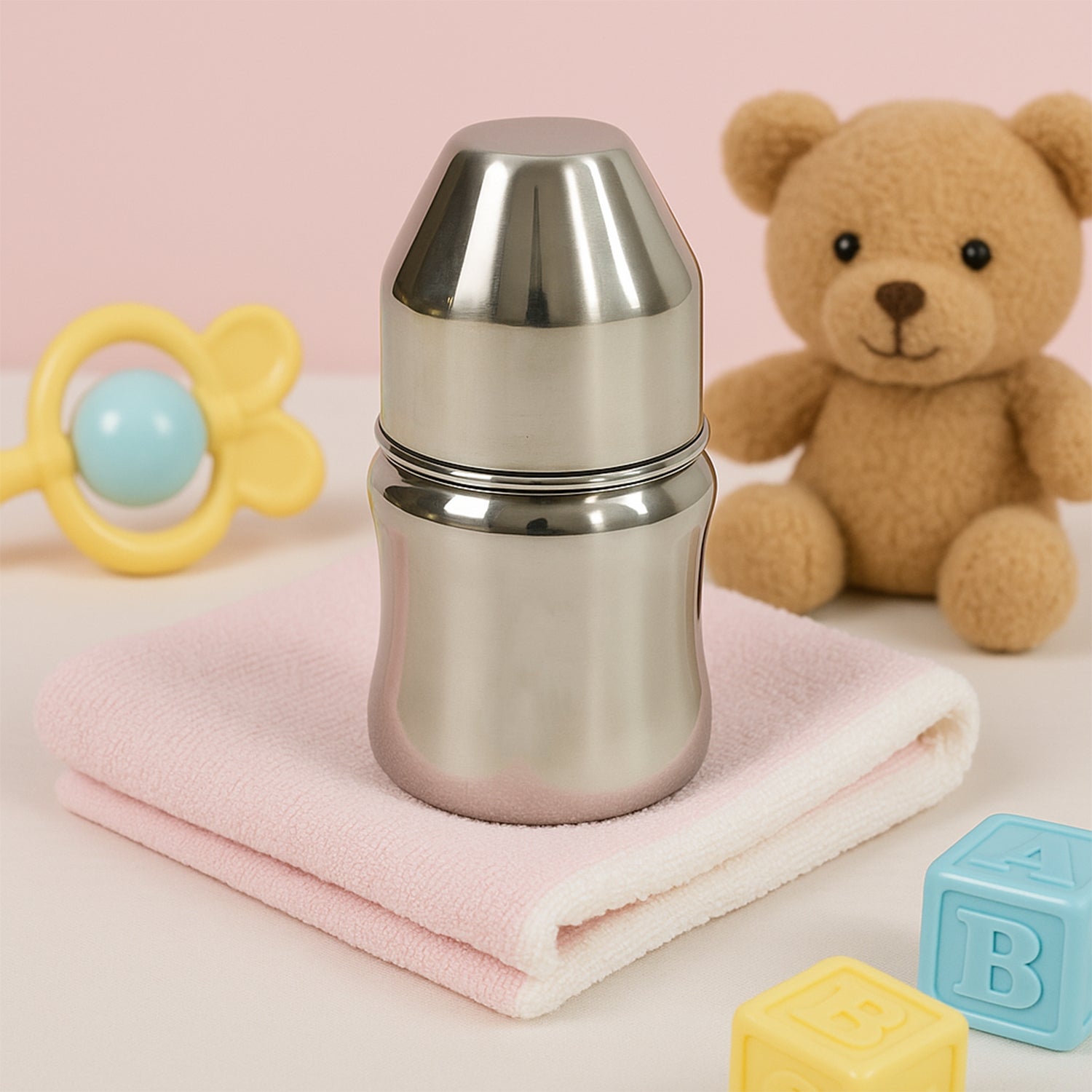 Apex Premium Stainless Steel Baby Feeding Bottle (125 ML / 1 Pc) Apex Premium Stainless Steel Baby Feeding Bottle (125 ML / 1 Pc)